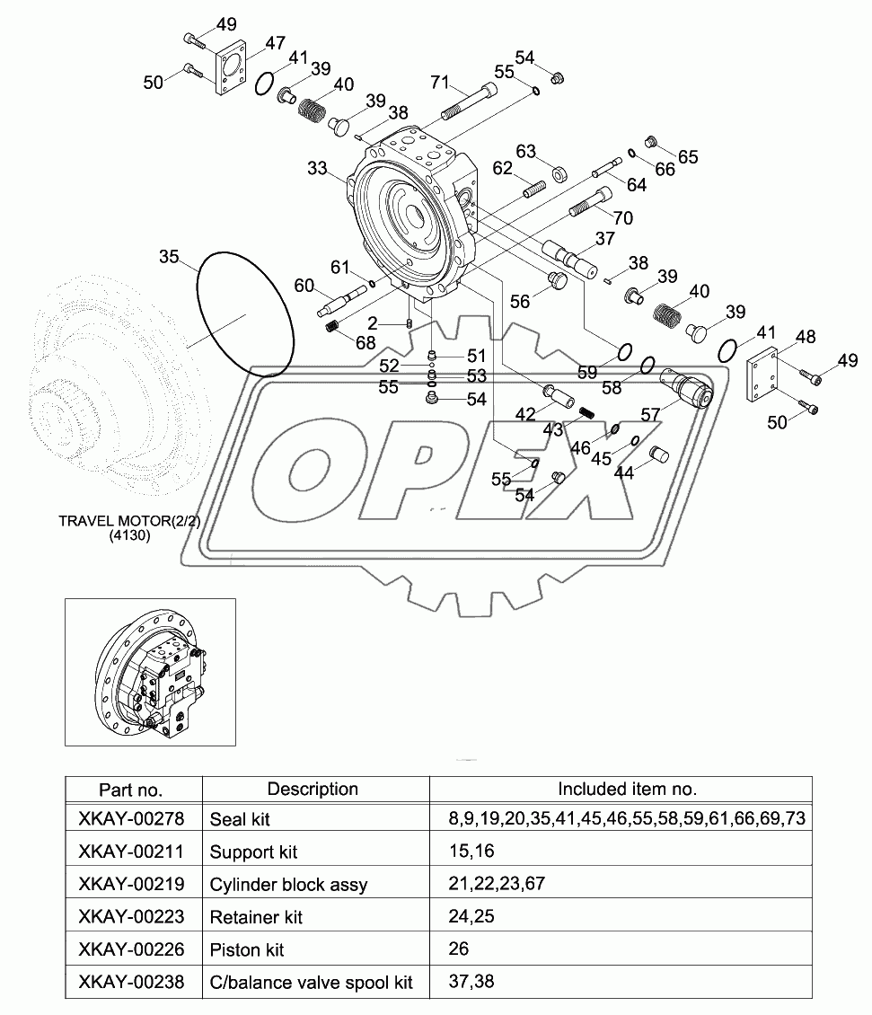 TRAVEL MOTOR (1/2)