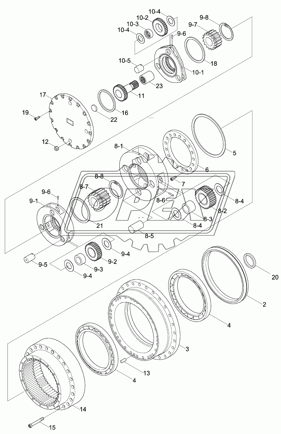 TRAVEL REDUCTION GEAR