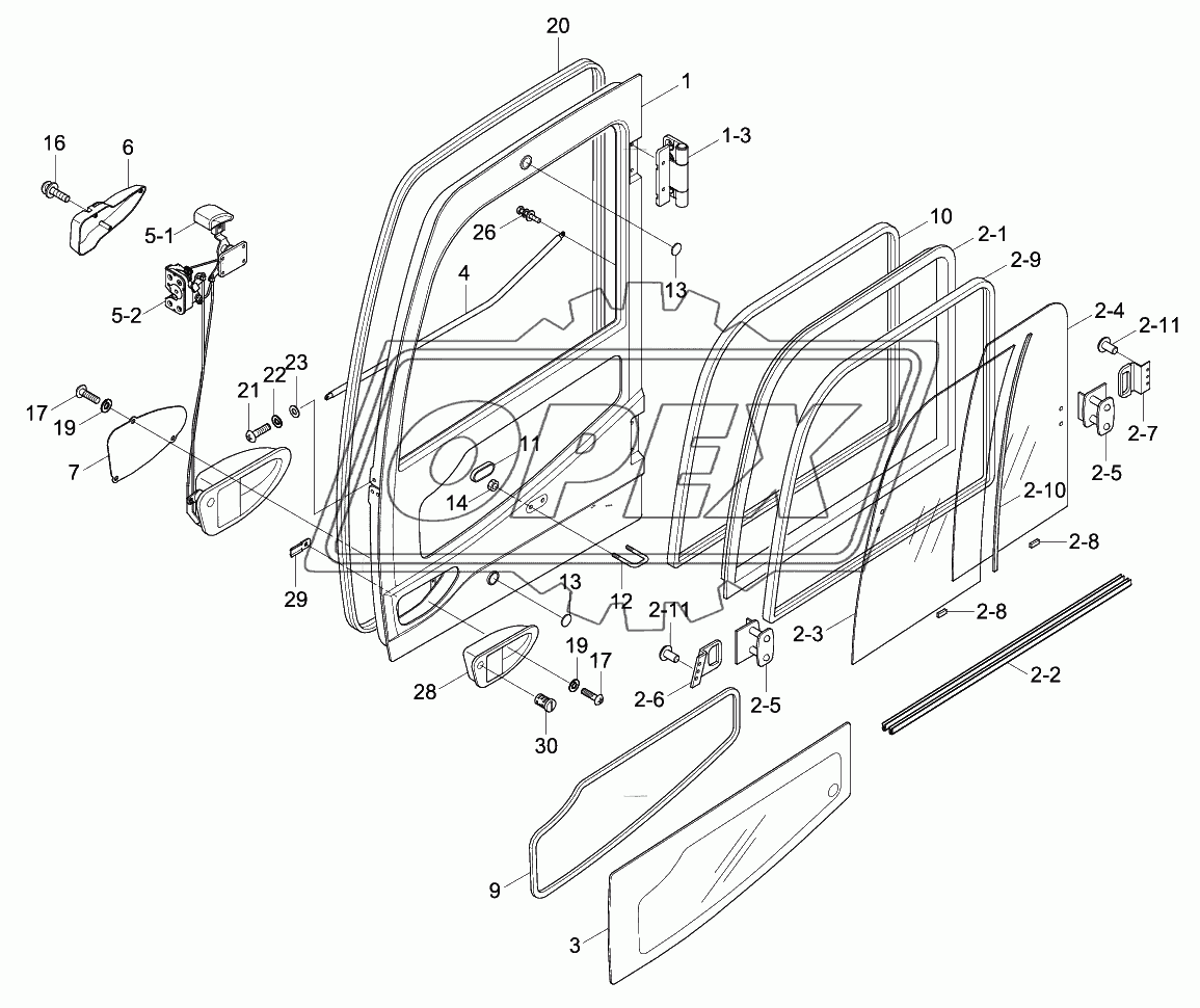 CAB ASSY (4/4, DOOR)