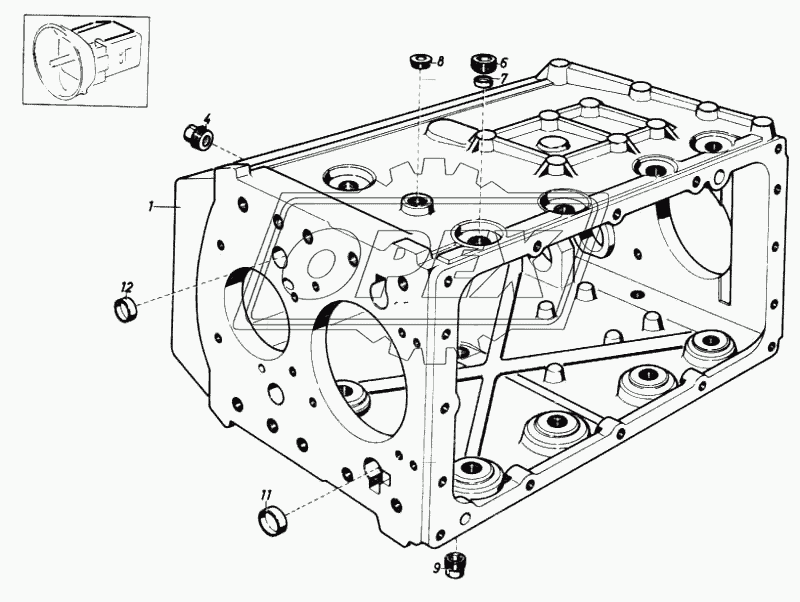 Картер коробки передач 1