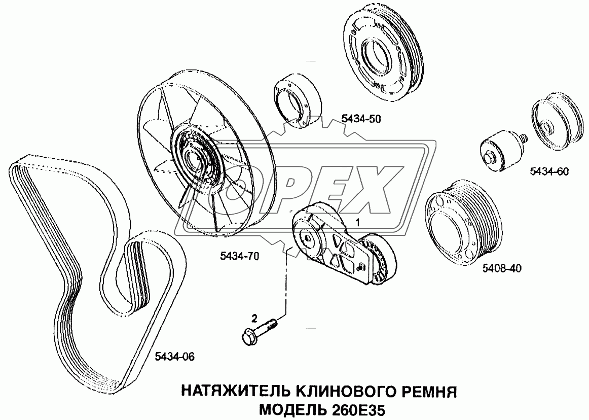 Натяжитель клинового ремня 3