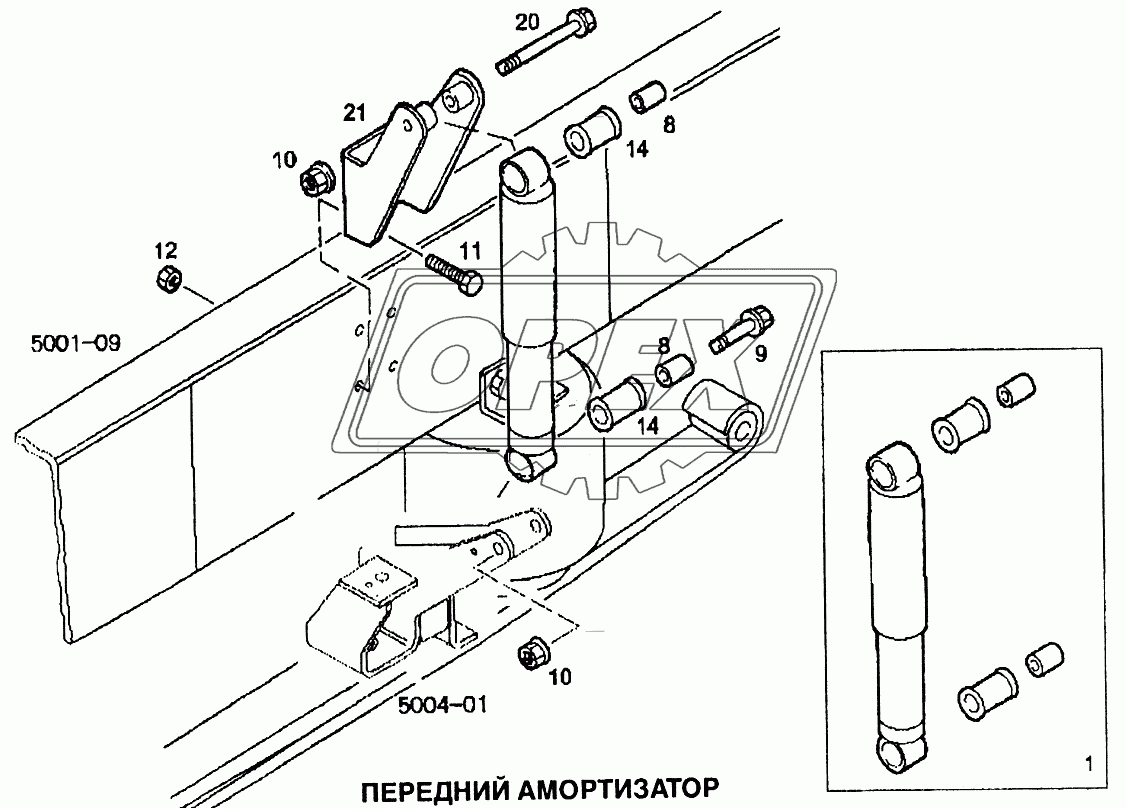 Передний амортизатор 1