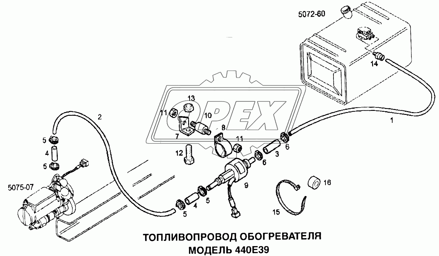 Топливопровод обогревателя