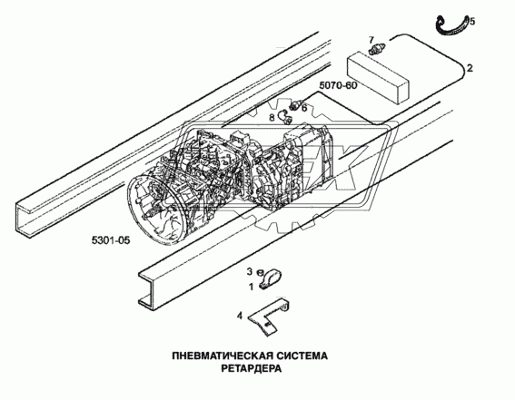 Пневматическая система ретардера