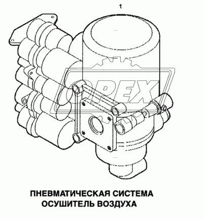 Пневматическая система, осушитель воздуха