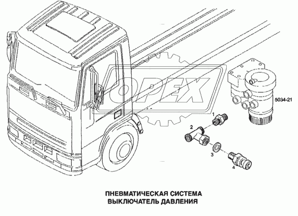 Пневматическая система, выключатель давления 2