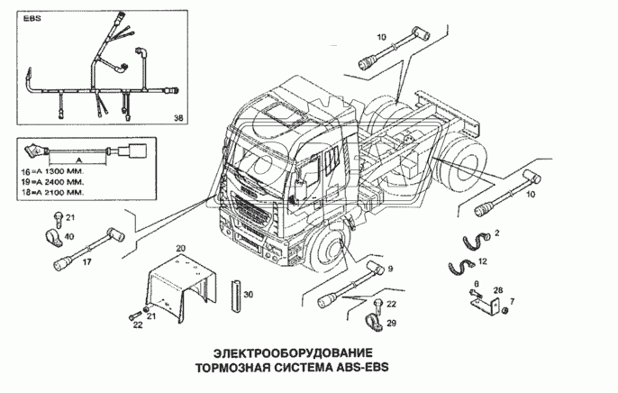 Электрооборудование, тормозная система ABS-EBS