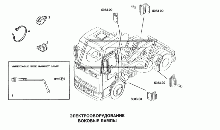 Электрооборудование, боковые лампы