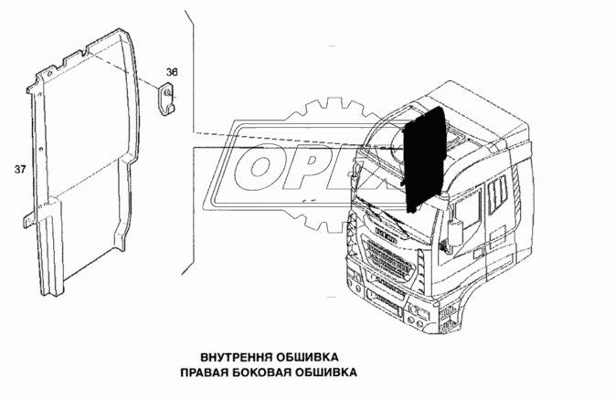 Внутренняя обшивка, правая