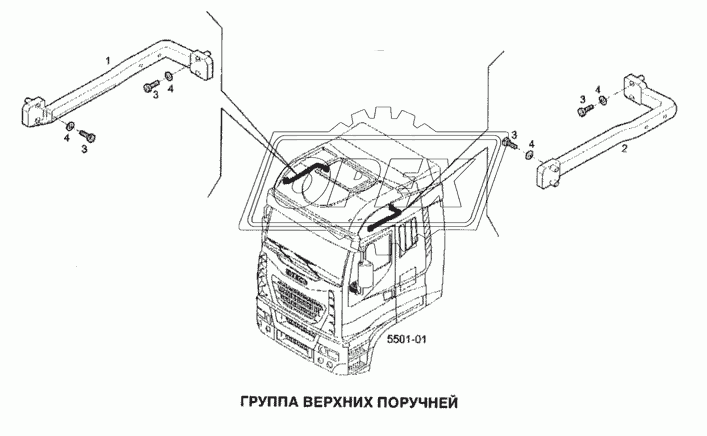 Группа верхних поручней