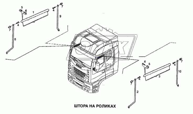 Штора на роликах