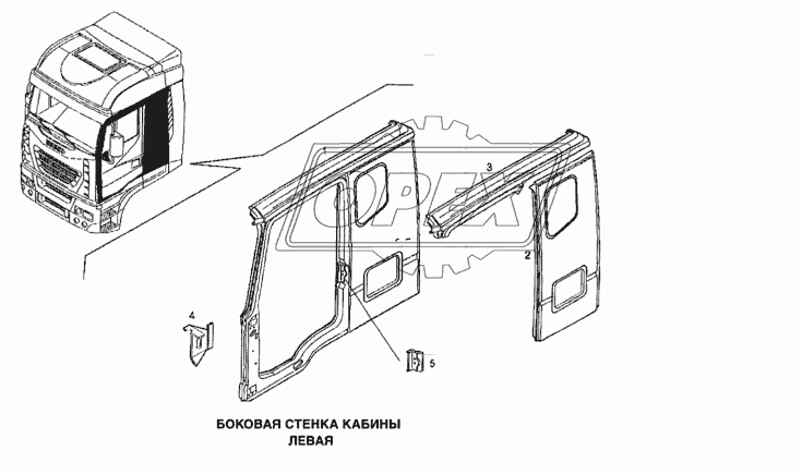 Боковая стенка кабины правая 1