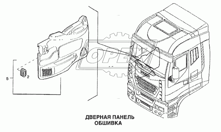 Дверная панель, обшивка