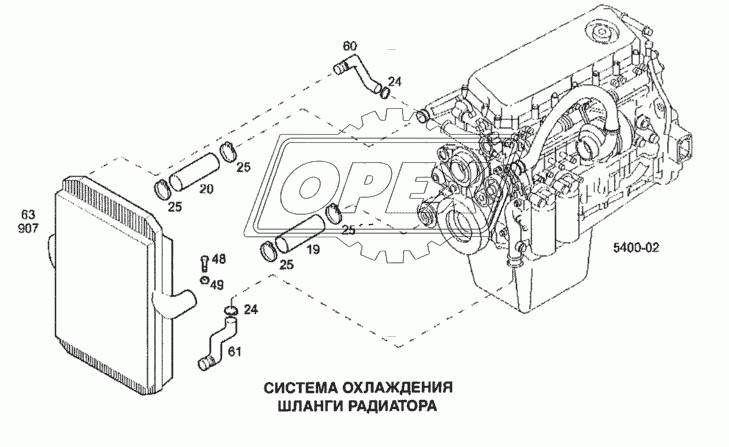 Система охлаждения, шланги радиатора