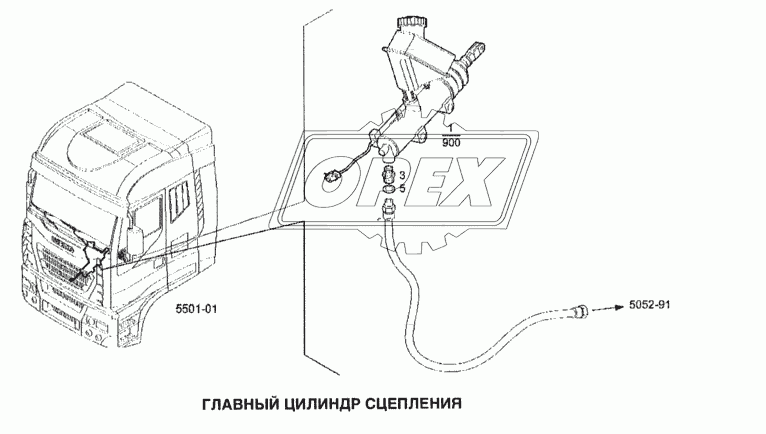 Главный цилиндр сцепления