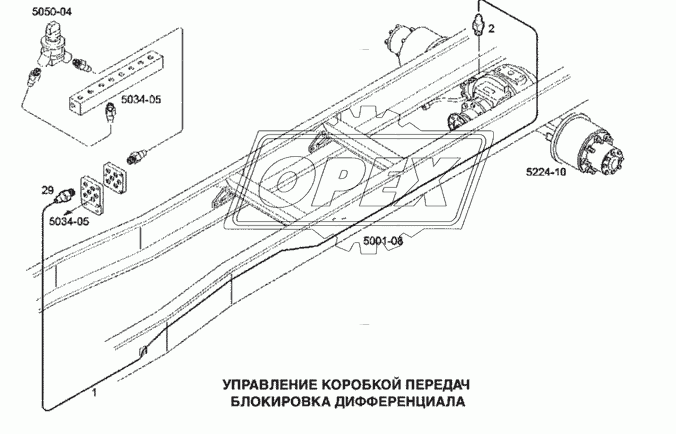 Управление коробкой передач, блокировка дифференциала 2