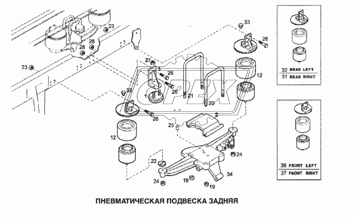 Пневматическая подвеска задняя