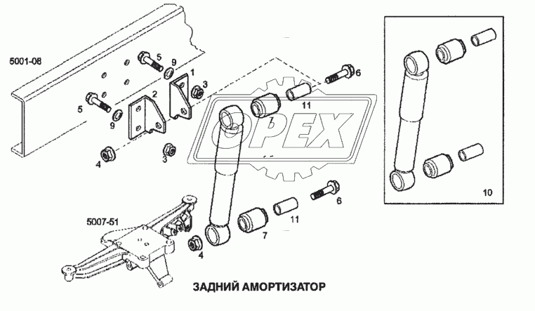 Задний амортизатор