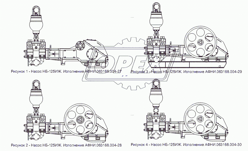 Насос НБ-125ИЖ. Состав исполнений насоса НБ-125ИЖ