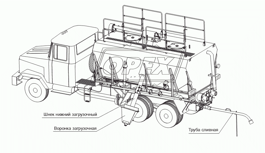 Установка смесительная УС-50х14Кр Рабочее положение