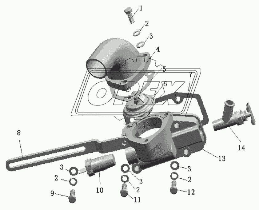 QC490Q(DI)-19000 Thermostat assembly