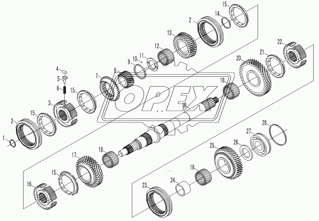 2nd shaft assembly