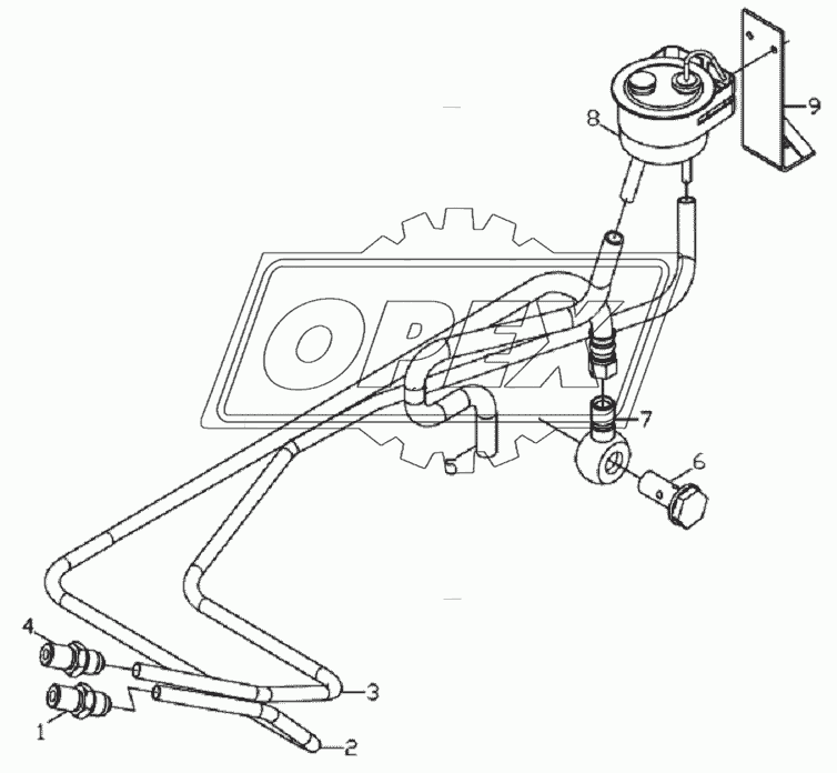 3406D134 Power steering pipeline equipment