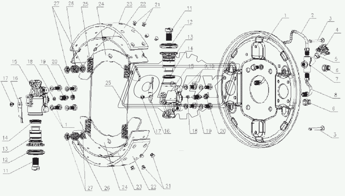 3501D120XZ Front brake assembly