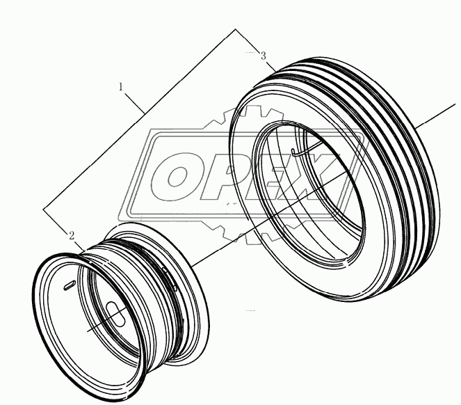 3101D6 Wheel assembly