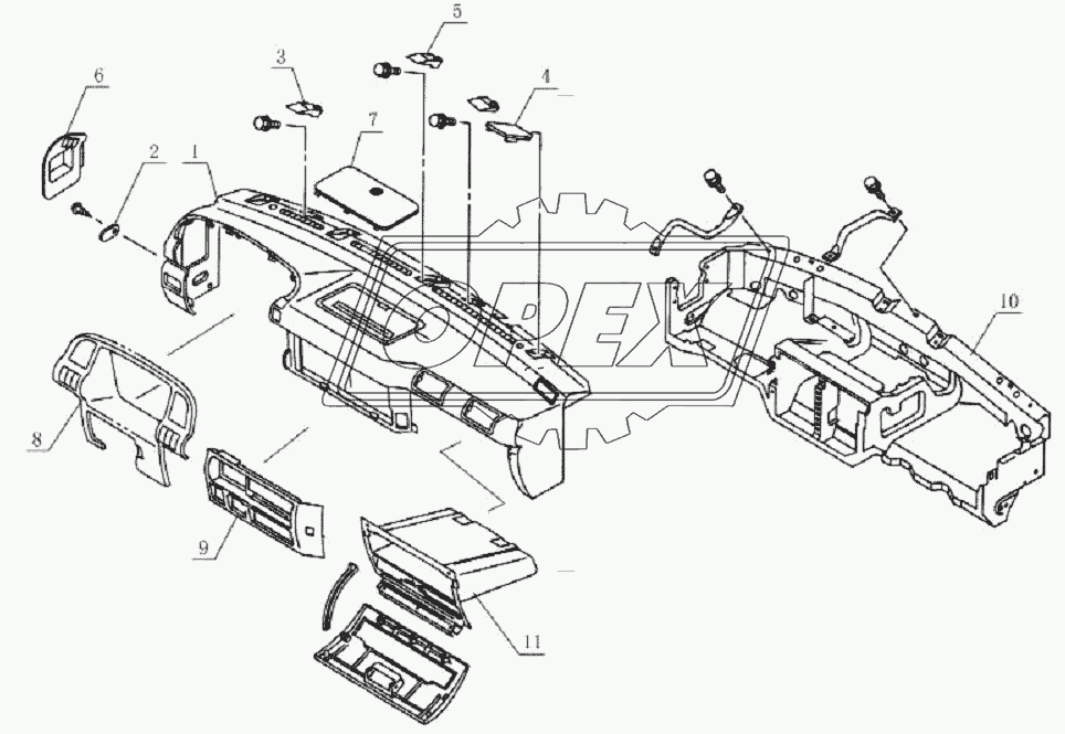 5305D114 Instrument panel assembly