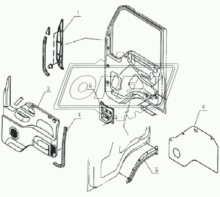 6102E0 Door plate assembly