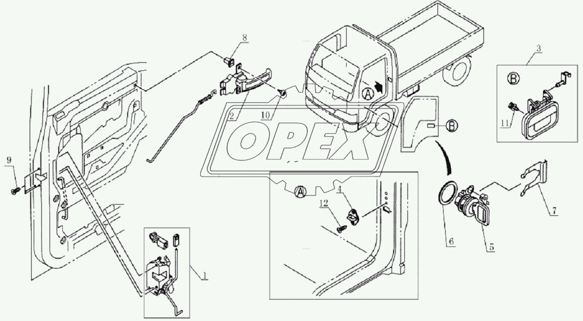 6105E0 Door lock unit