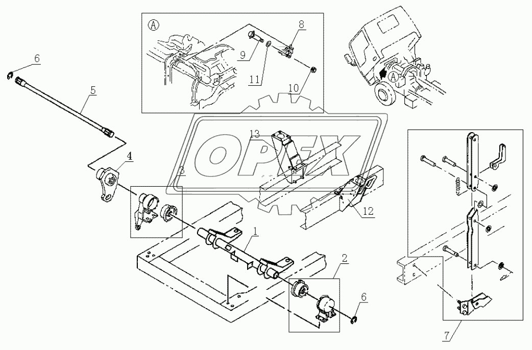 5002D120 Cabin reversal mechanism