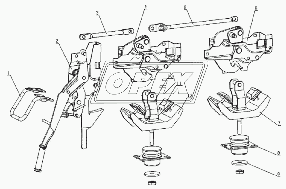 5004D2 Cabin lock mechanism