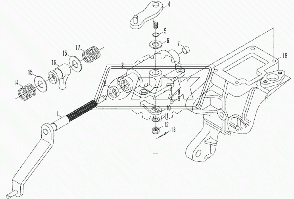 Seat, gear shift control assembly