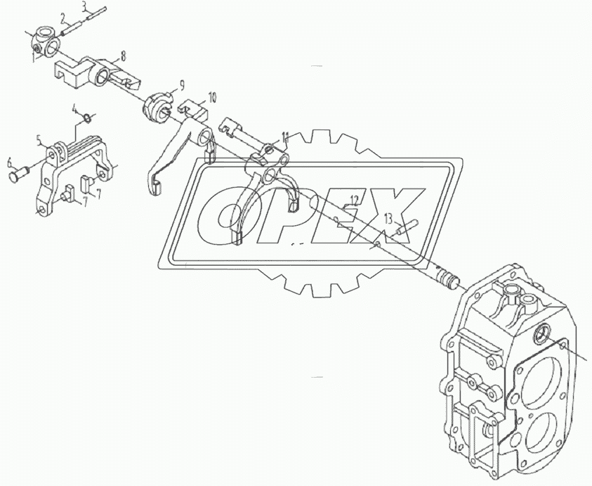Fork shaft assembly