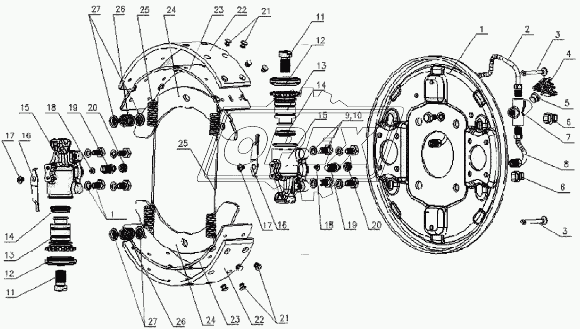 3501D120XZ Front brake assembly