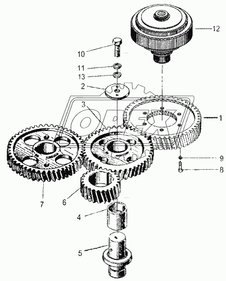 Timing gear train