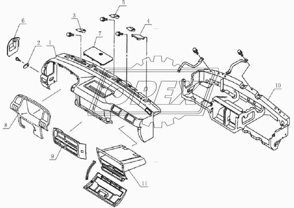 5305D114 Instrument panel assembly