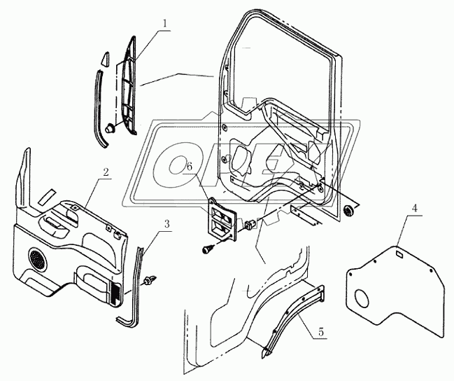 6102D4 Door plate assembly