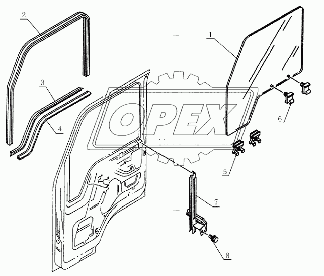 6103E0 Door window