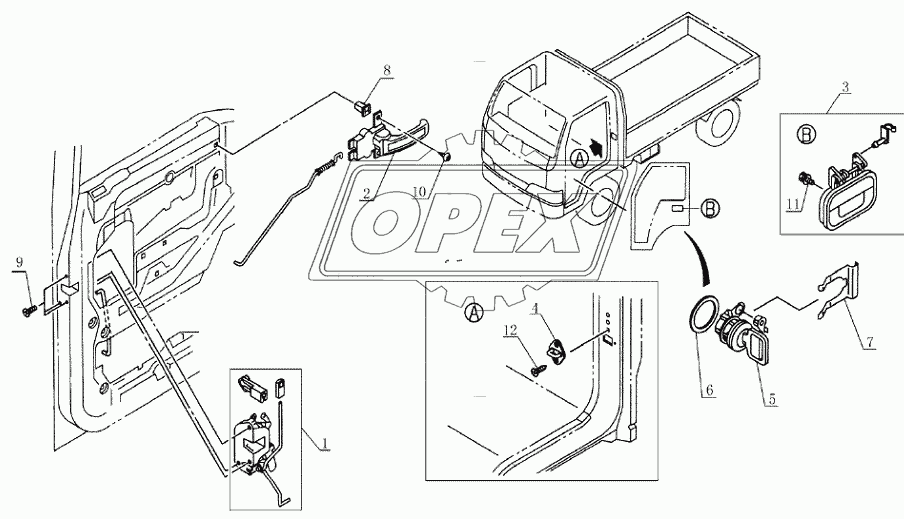 6105E0 Door lock unit