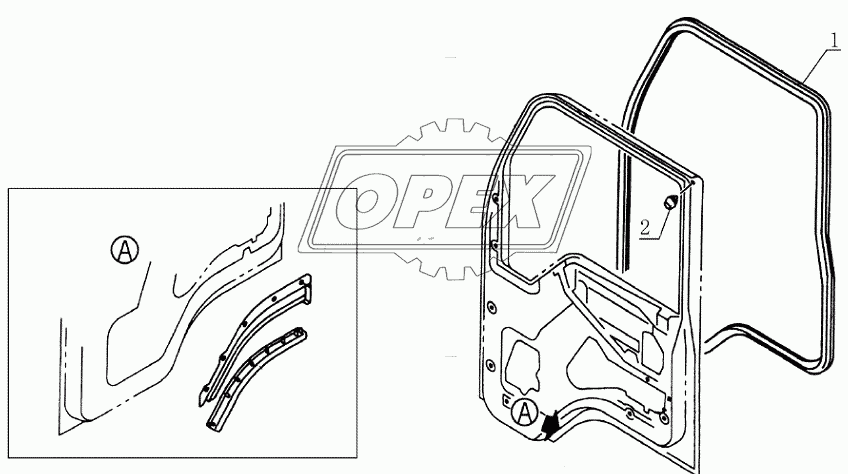 6107D4 Door seal parts