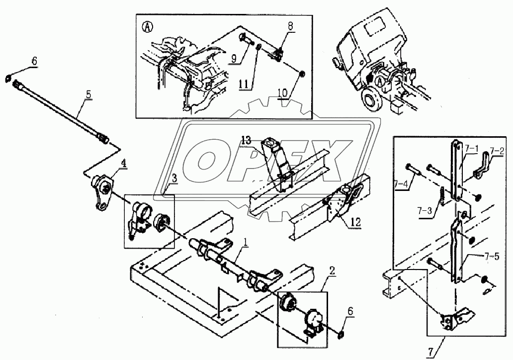 5002DF4JC Cab reversal mechanism