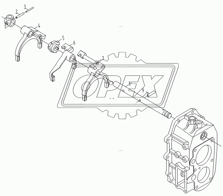 Fork shaft assembly