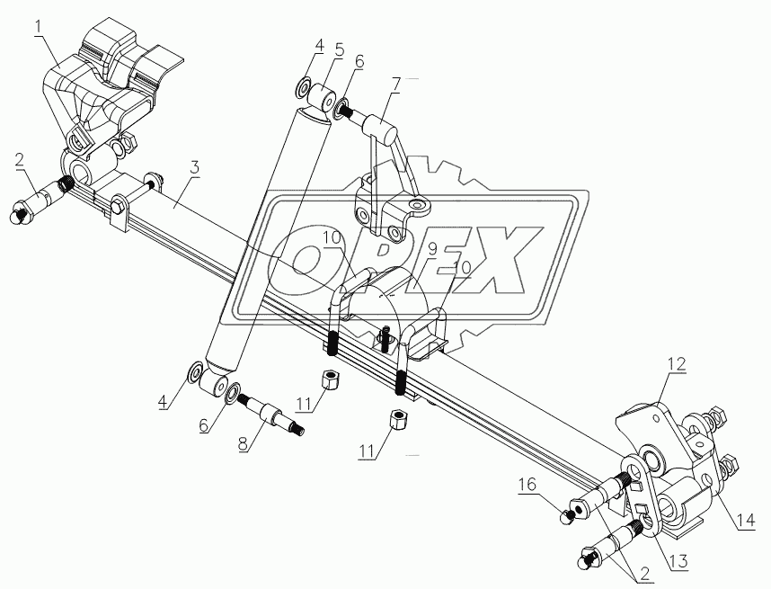 2901D200 Front suspension assembly