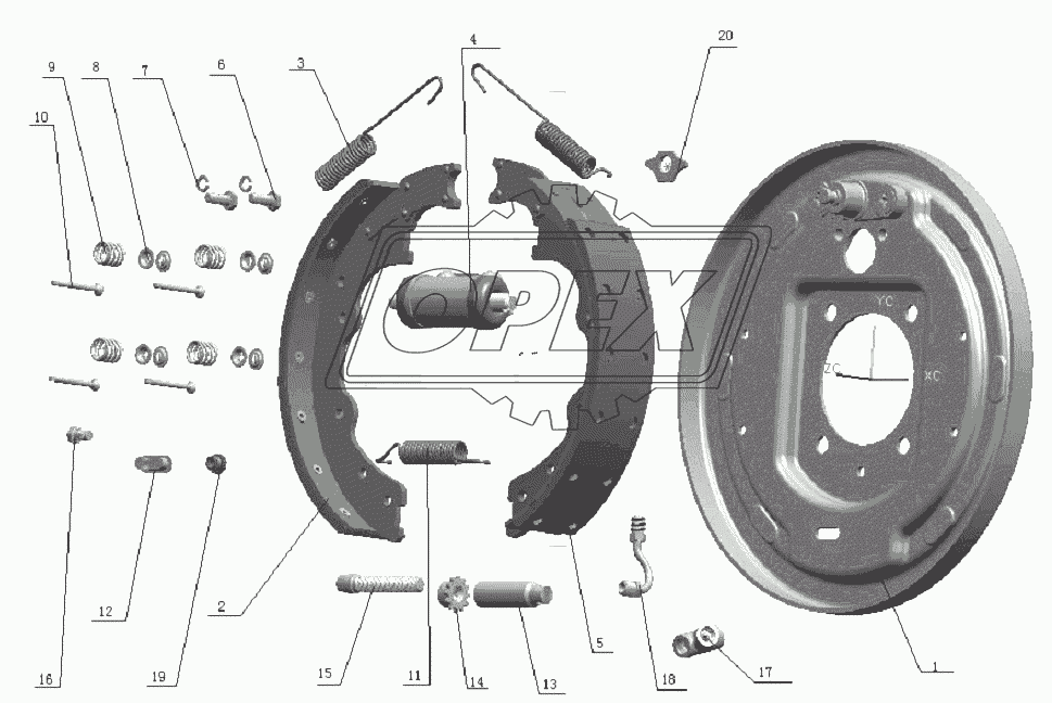 3501D4XZ Front brake