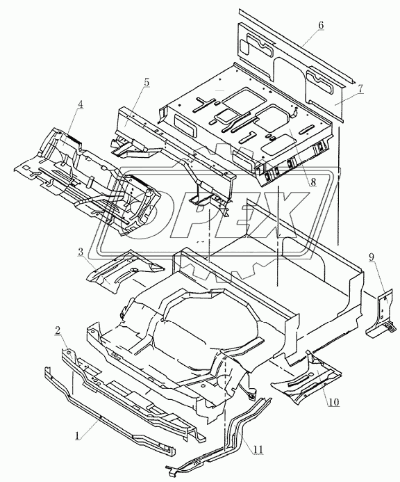 5100D501 Body floor