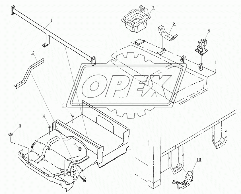 5101D501 Body-floor parts