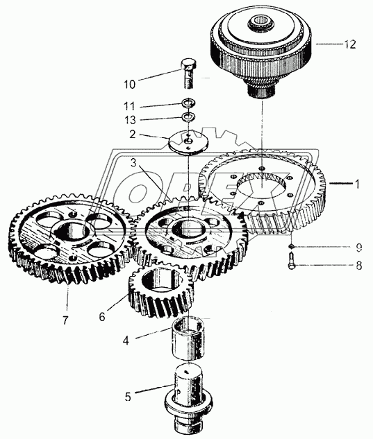 Timing gear train